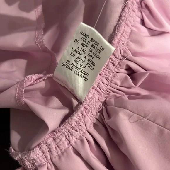 NWT ENTRO | Pink Cropped Blouse with Ruffle Detail - Picture 8 of 9